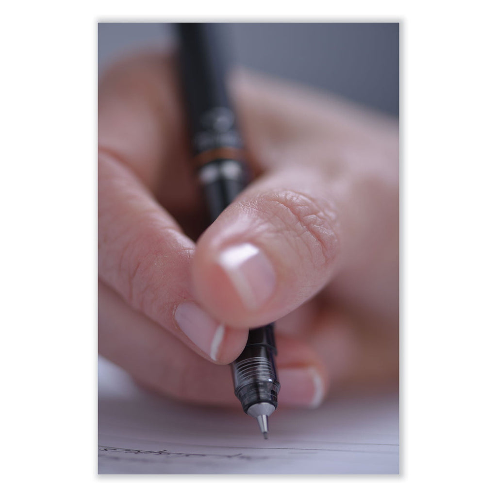 Zebra Delguard Mechanical Pencil, 0.5 mm, HB (#2.5), Black Lead, Black Barrel, 3/Pack