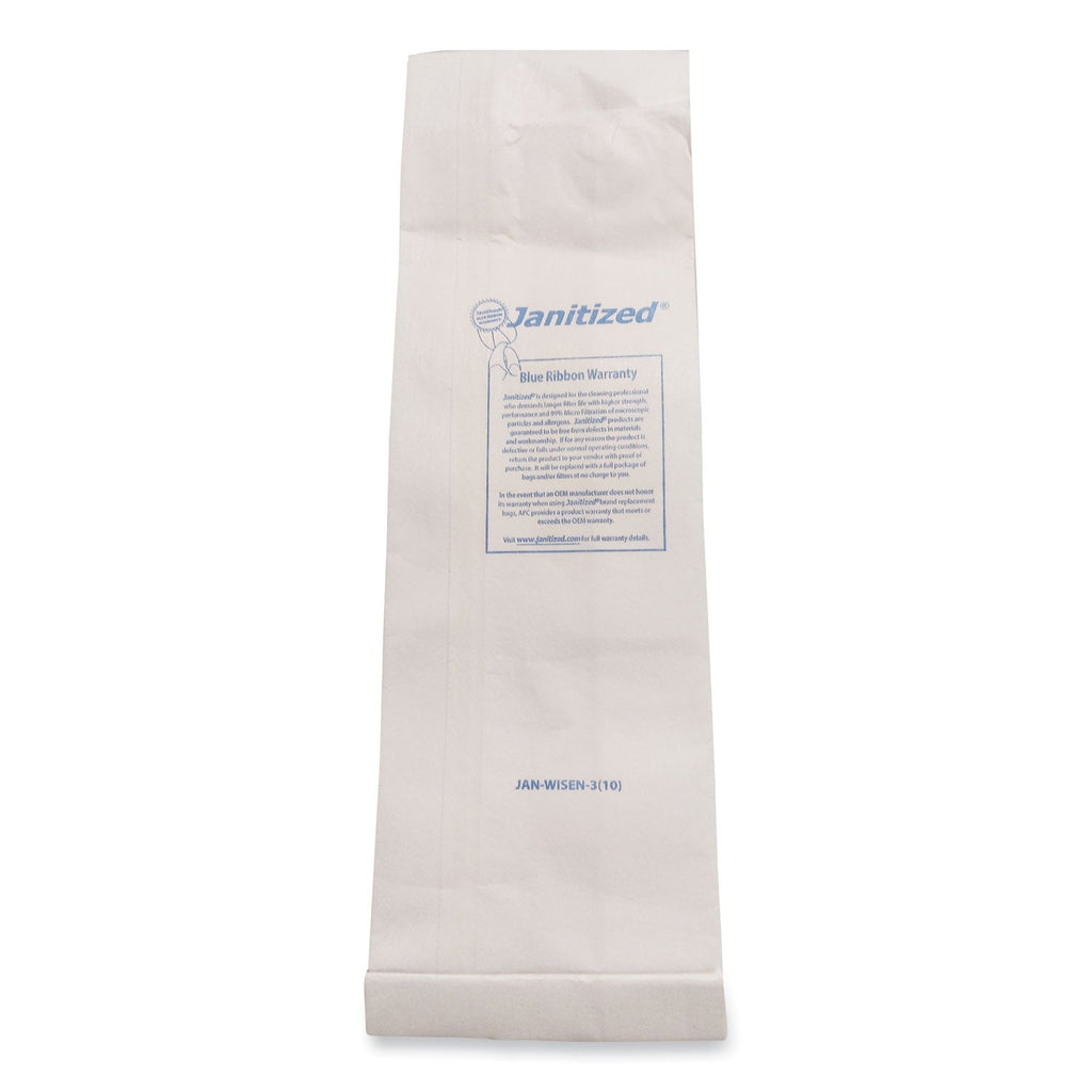 Janitized Vacuum Filter Bags Designed to Fit Windsor Sensor S/S2/XP/Versamatic Plus, 100CT