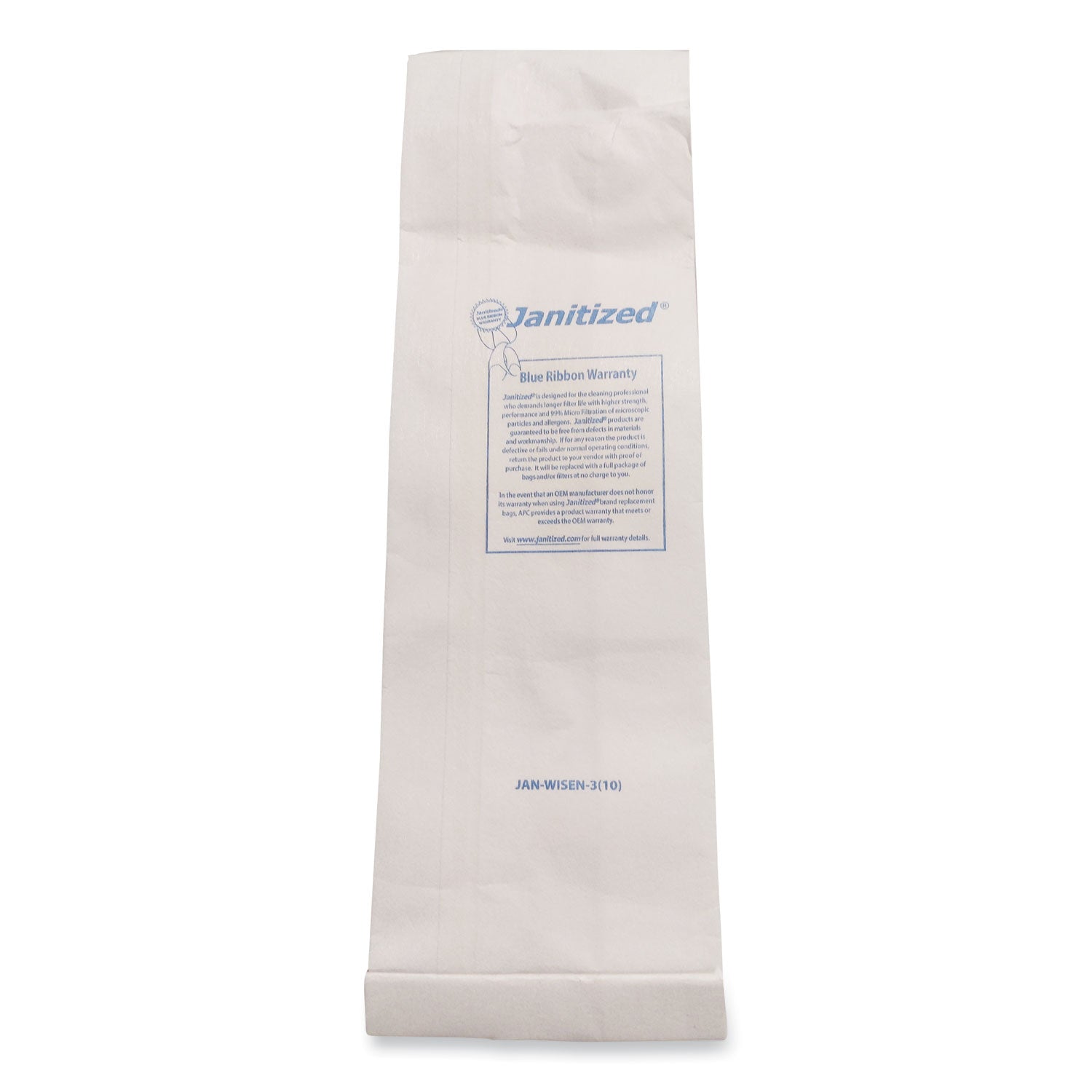 Janitized Vacuum Filter Bags Designed to Fit Windsor Sensor S/S2/XP/Versamatic Plus, 100CT