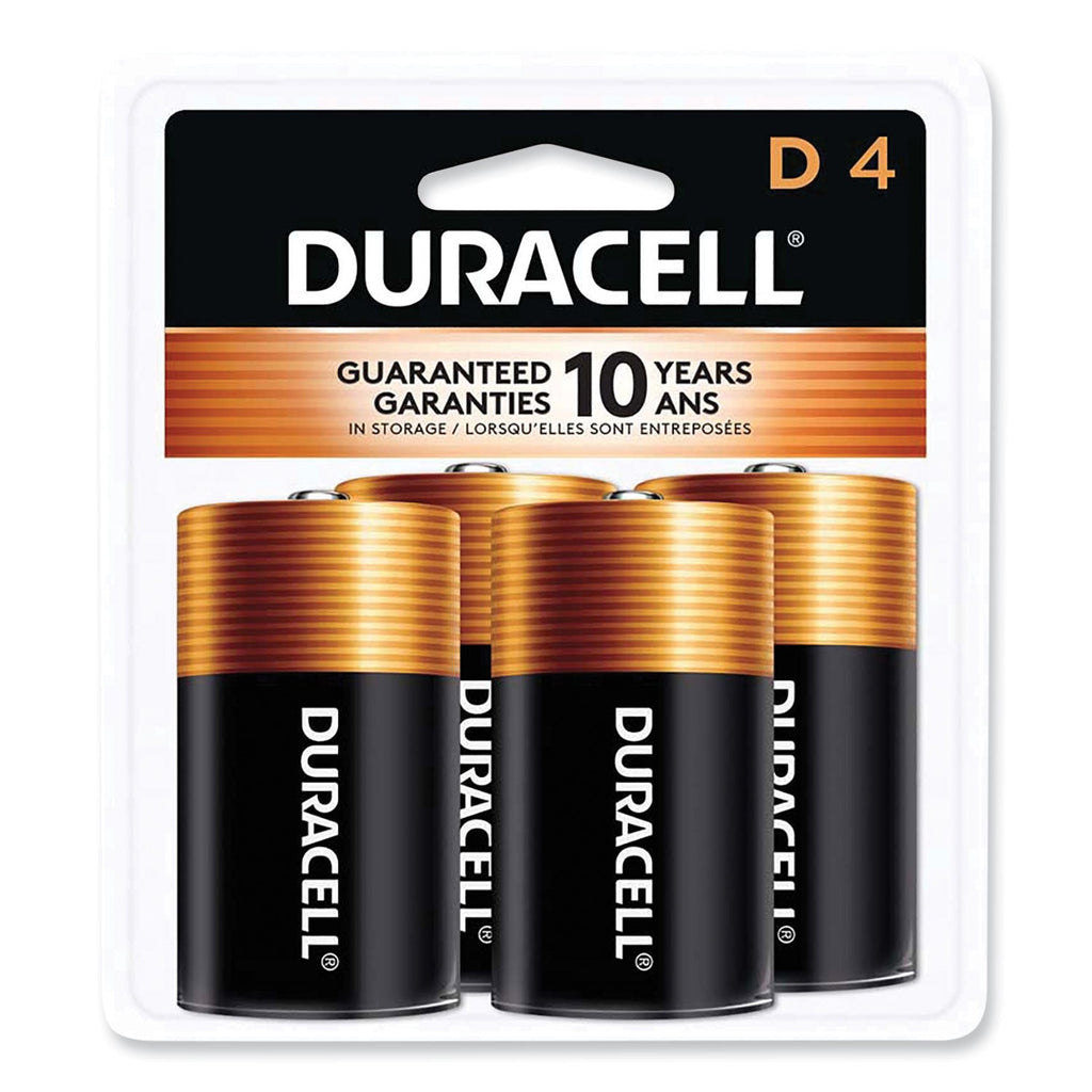 Duracell CopperTop Alkaline D Batteries, 4/Pack