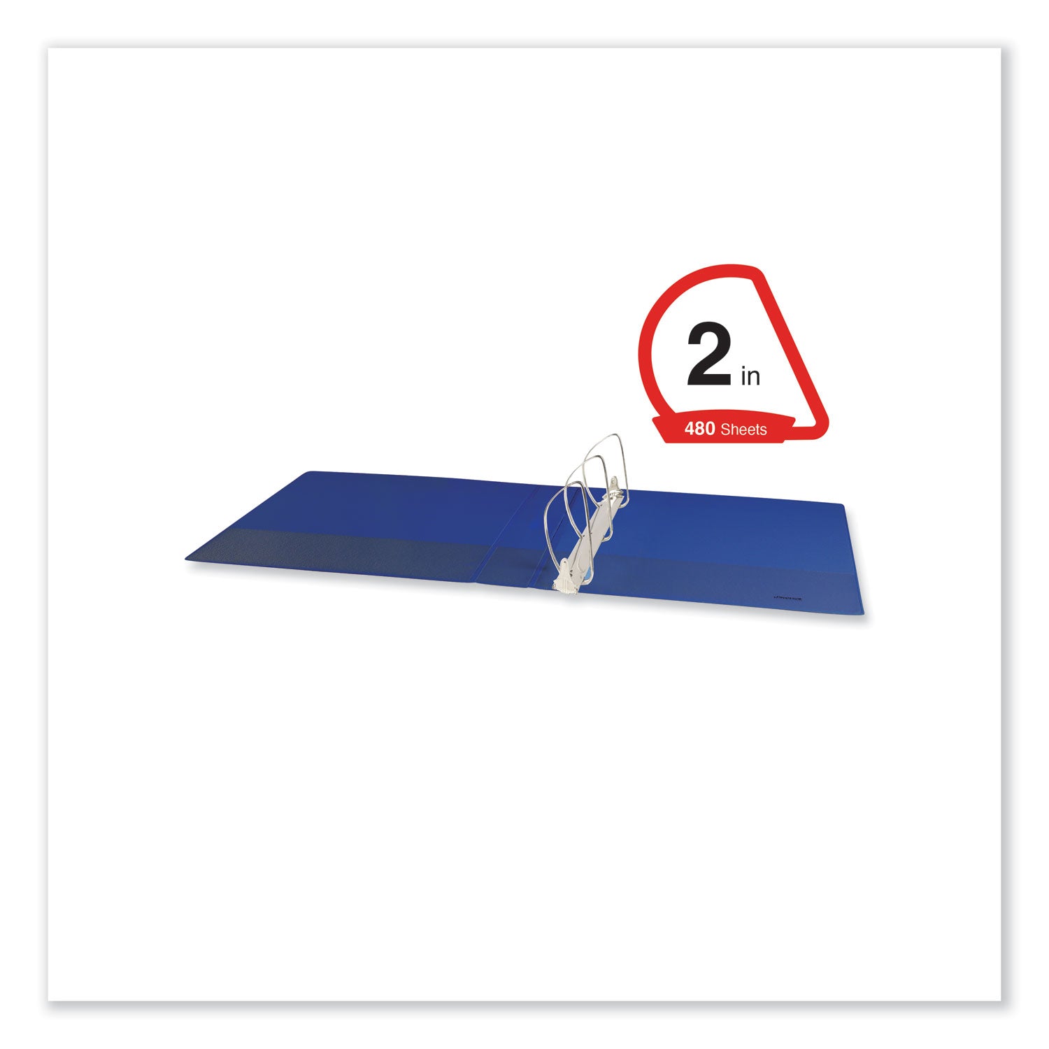 Universal Slant D-Ring View Binder, 3 Rings, 2" Capacity, 11 x 8.5, Navy Blue