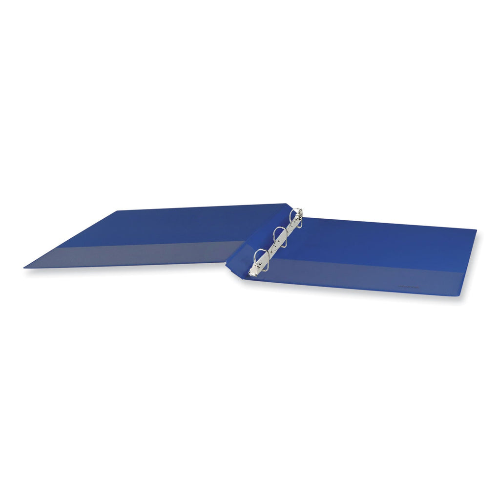 Universal Slant D-Ring View Binder, 3 Rings, 1.5" Capacity, 11 x 8.5, Navy Blue