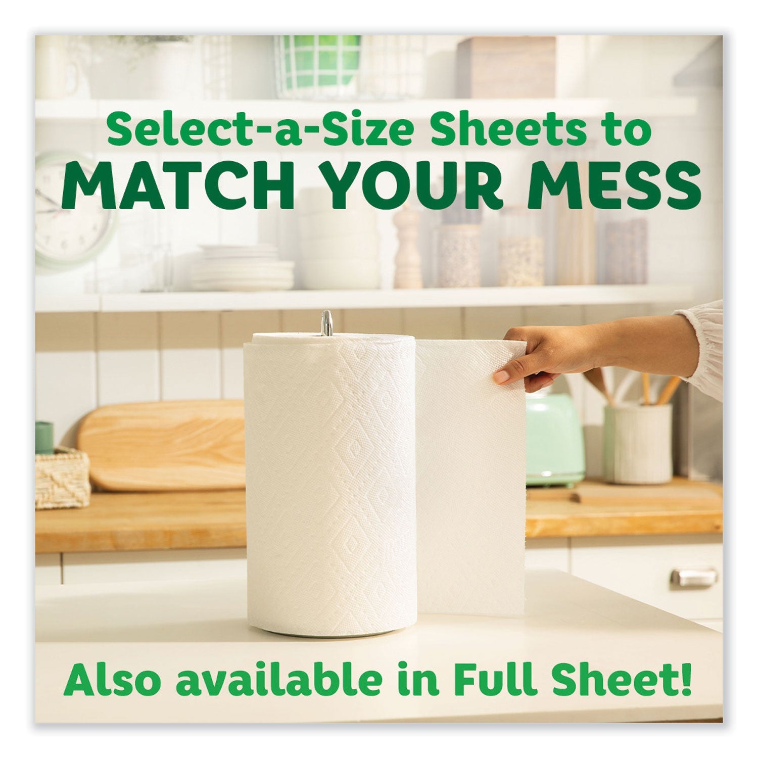 Bounty Select-a-Size Kitchen Roll Paper Towels, 2-Ply, 5.9 x 11, White, 98 Sheets/Roll, 12 Rolls/Carton
