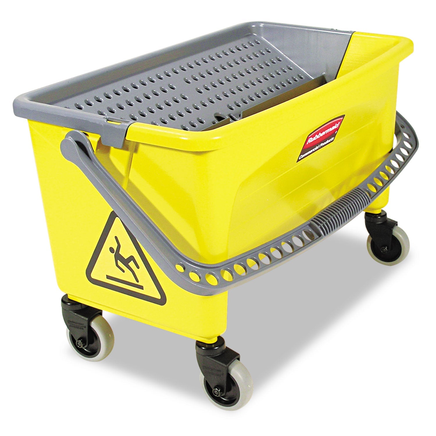Rubbermaid HYGEN Press Wring Bucket for Microfiber Flat Mops, 43 qt, Yellow