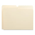 Universal Top Tab File Folders, 1/2-Cut Tabs: Assorted, Letter Size, 0.75" Expansion, Manila, 100/Box