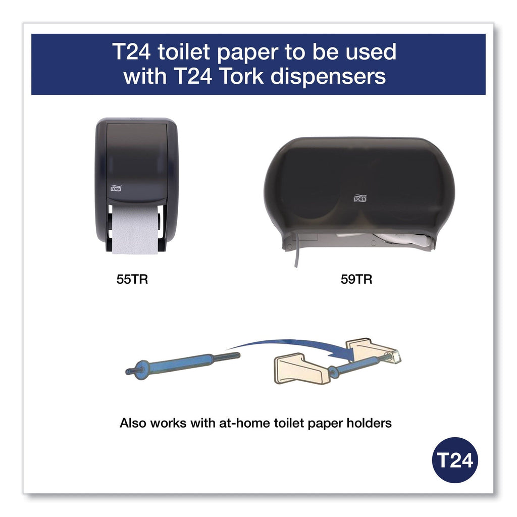 Tork Universal Bath Tissue, Septic Safe, 2-Ply, White, 500 Sheets/Roll, 96 Rolls/Carton