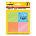 Post-it Full Stick Notes, 2" x 2", Energy Boost Collection Colors, 25 Sheets/Pad, 8 Pads/Pack