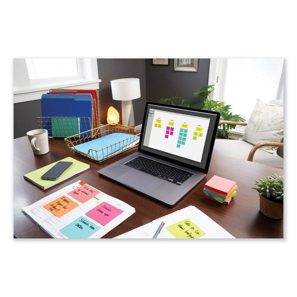 Post-it Original Pads Assorted Value Pack, 3" x 3", (12) Canary Yellow, (12) Poptimistic Collection, 100 Sheets/Pad, 24 Pads/Pack