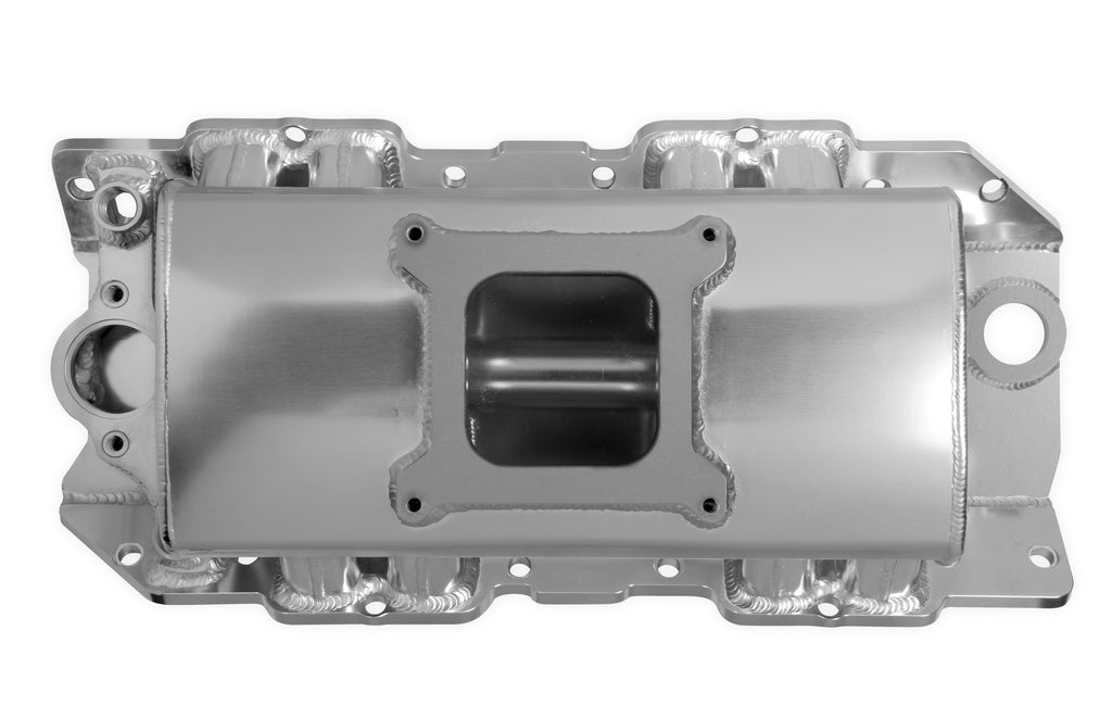 Fabricated Intake Manifold BBC Single Plane 1 x 4150 Silver with Sniper Logo