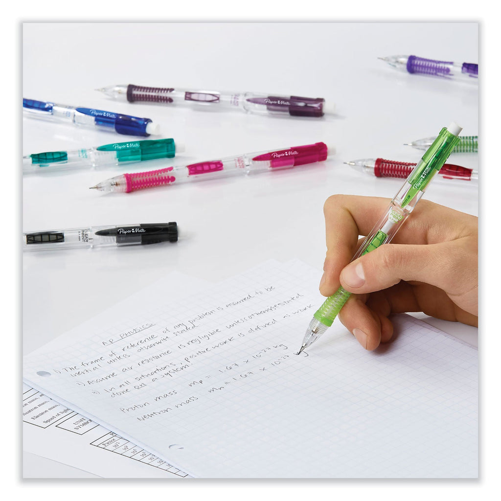 Paper Mate Clear Point Mechanical Pencil, 0.9 mm, HB (#2.5), Black Lead, Assorted Barrel Colors, 2/Pack