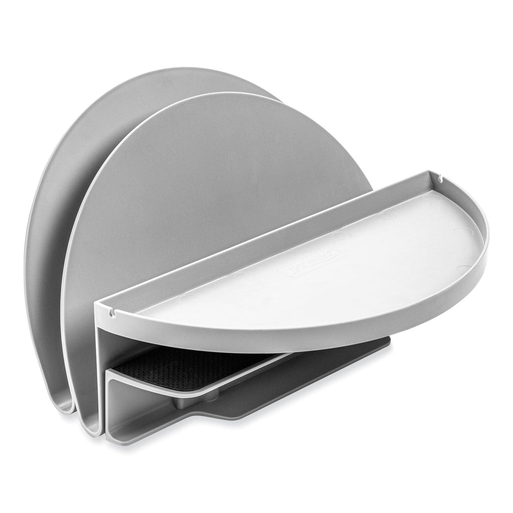 deflecto Standing Desk File Organizer, 2 Sections, Letter Size, 12 x 9.69 x 7.11, Gray