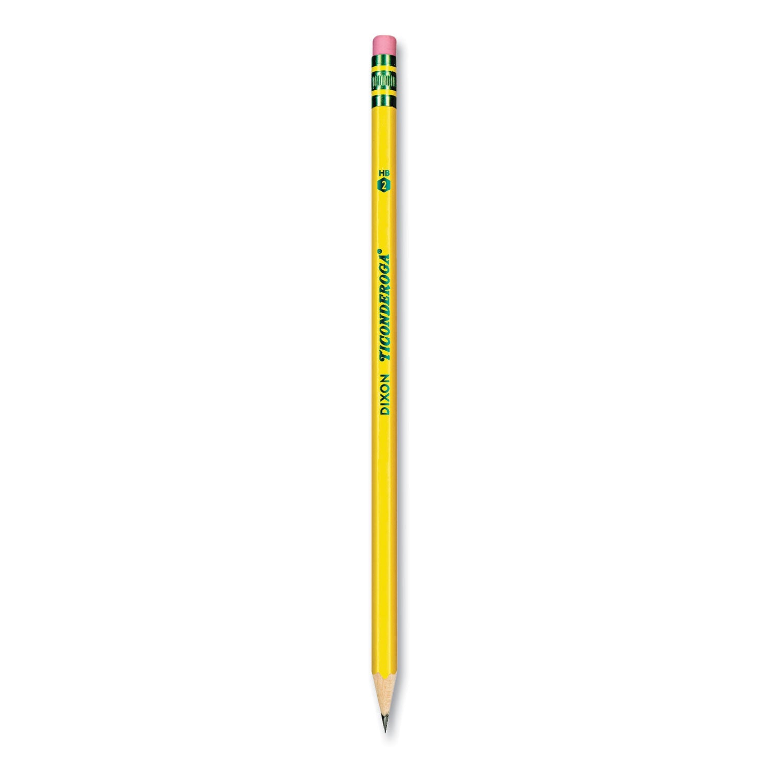 Ticonderoga Pre-Sharpened Pencil, HB (#2), Black Lead, Yellow Barrel, Dozen