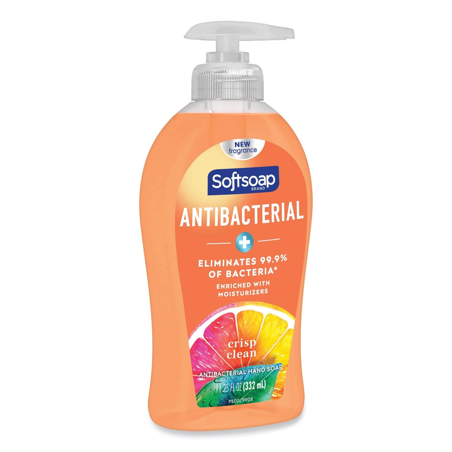 Softsoap Antibacterial Hand Soap, Crisp Clean, 11.25 oz Pump Bottle, 6/Carton