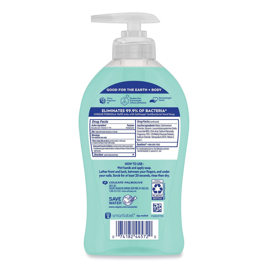 Softsoap Antibacterial Hand Soap, Fresh Citrus, 11.25 oz Pump Bottle
