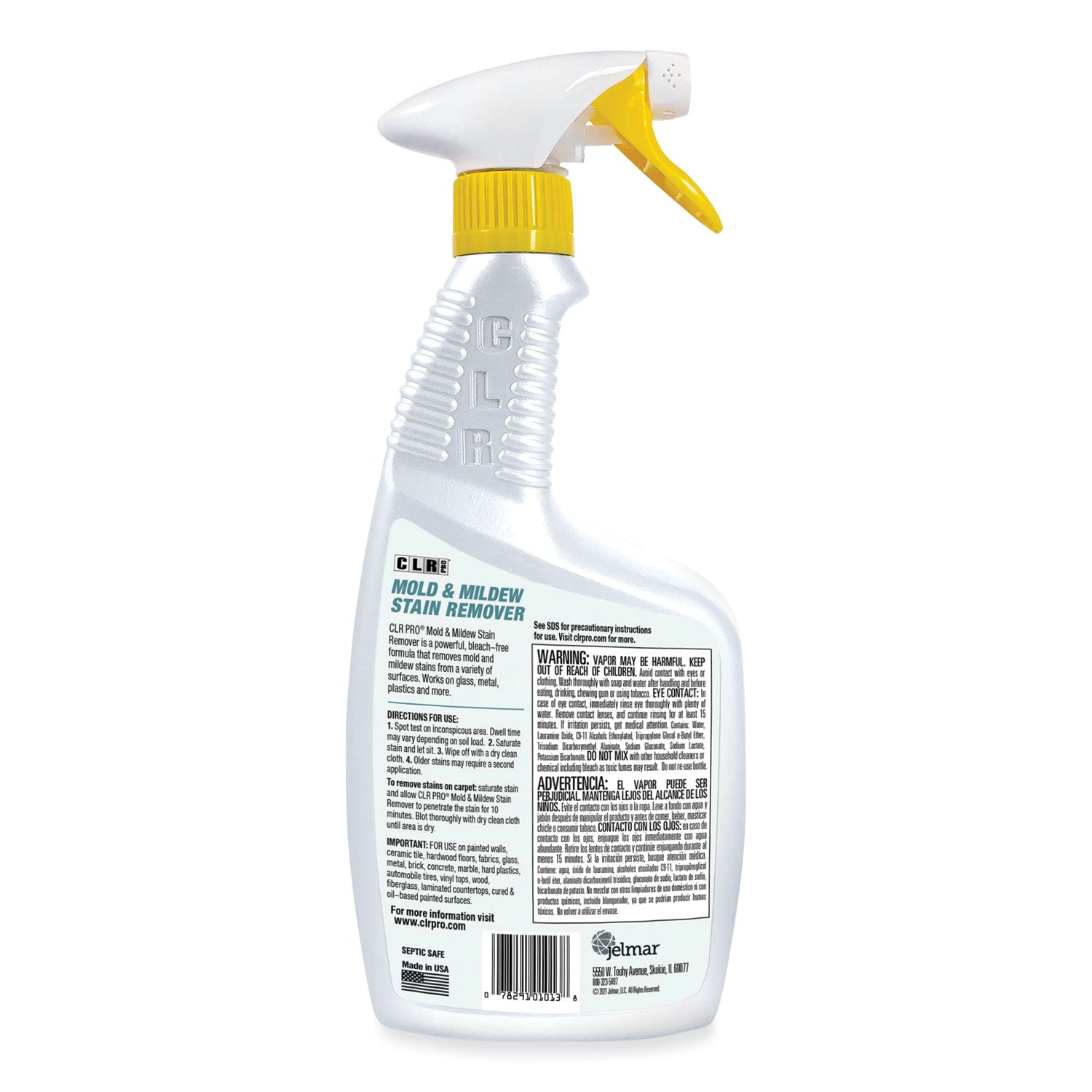 CLR PRO Mold and Mildew Stain Remover, 32 oz Spray Bottle, 6/Carton