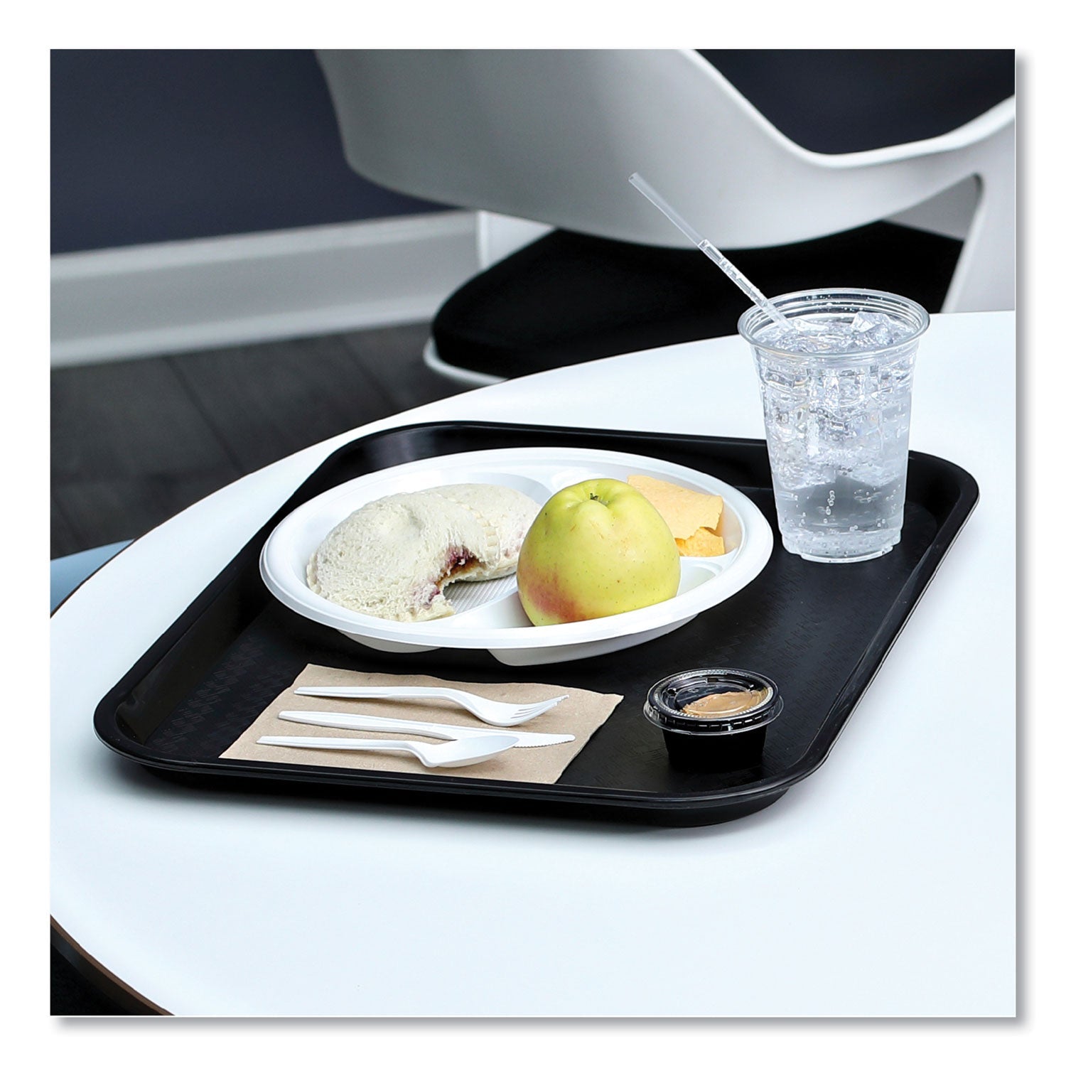 Boardwalk Mediumweight Wrapped Polypropylene Cutlery, Teaspoon, White, 1,000/Carton
