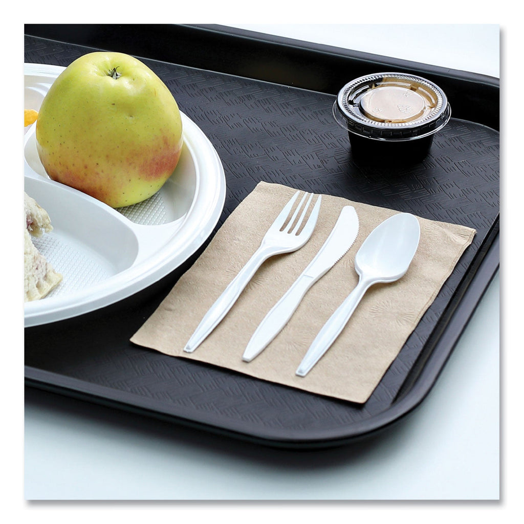Boardwalk Mediumweight Wrapped Polypropylene Cutlery, Teaspoon, White, 1,000/Carton