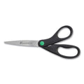 Westcott KleenEarth Scissors, 8" Long, 3.25" Cut Length, Black Straight Handle