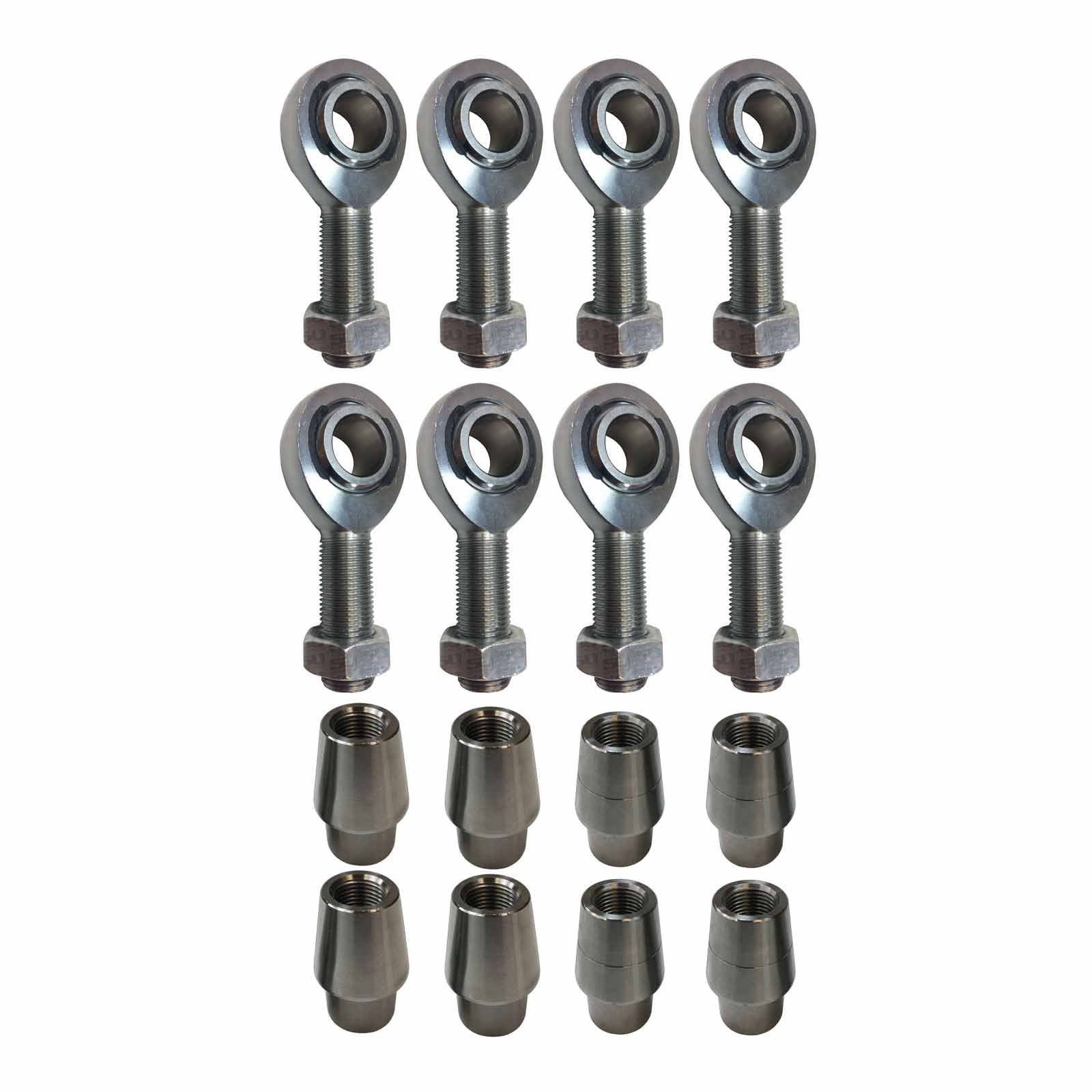 4 Link Rod End Kit - 1/2" Chromoly Heim - 1" OD Tubing