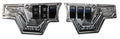 2pc XP 1000 6 Switch Dash Panel w/switches Silver