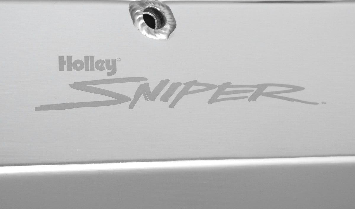 Sniper Valve Cover - Fabricated Aluminum - Ford Small Block - Tall - Tapered Edge - Natural Anodized