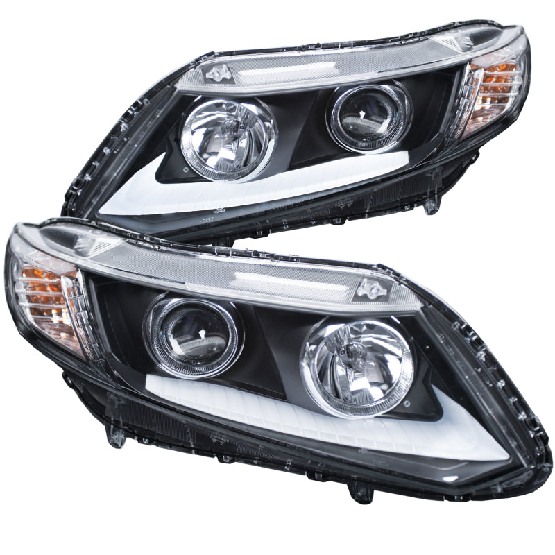 Anzo 2012-2015 Honda Civic Projector Headlights w/ U-Bar Chrome