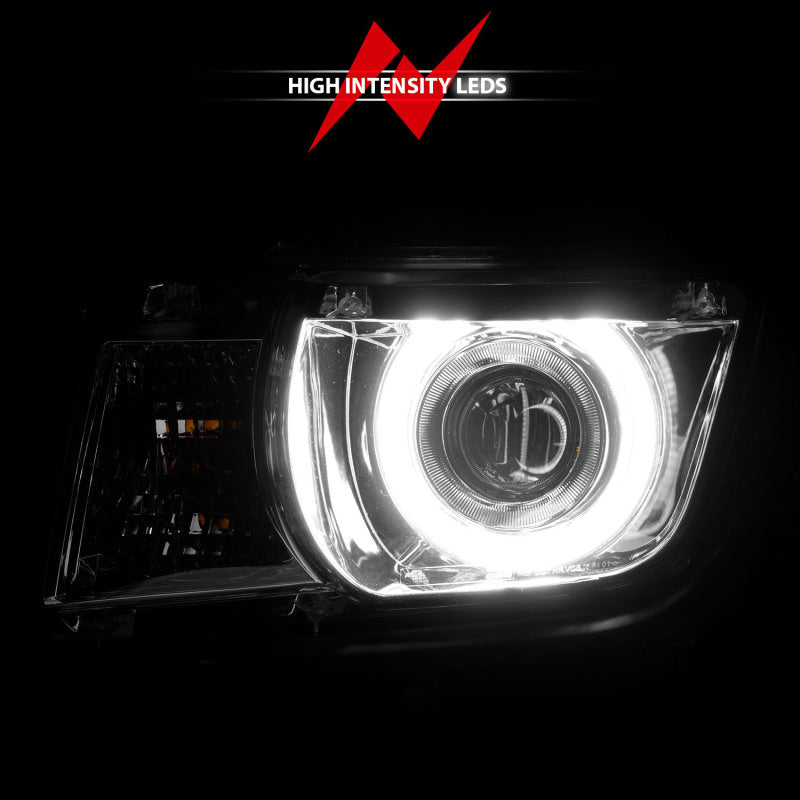 Anzo 2010-2013 Chevrolet Camaro Projector Headlights w/ Halo Chrome (CCFL)