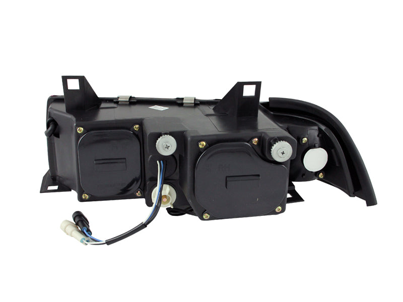 Anzo 1992-1998 BMW 3 Series E36 Projector Headlights w/ Halo Black G2 1 pc