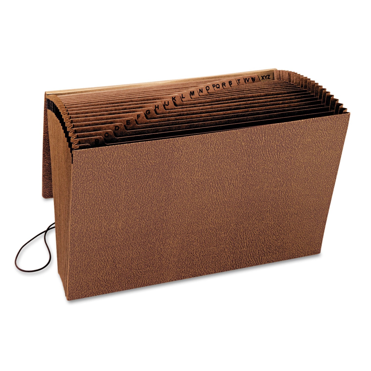 Smead TUFF Expanding Wallet, 21 Sections, Elastic Cord Closure, 1/21-Cut Tabs, Legal Size, Redrope