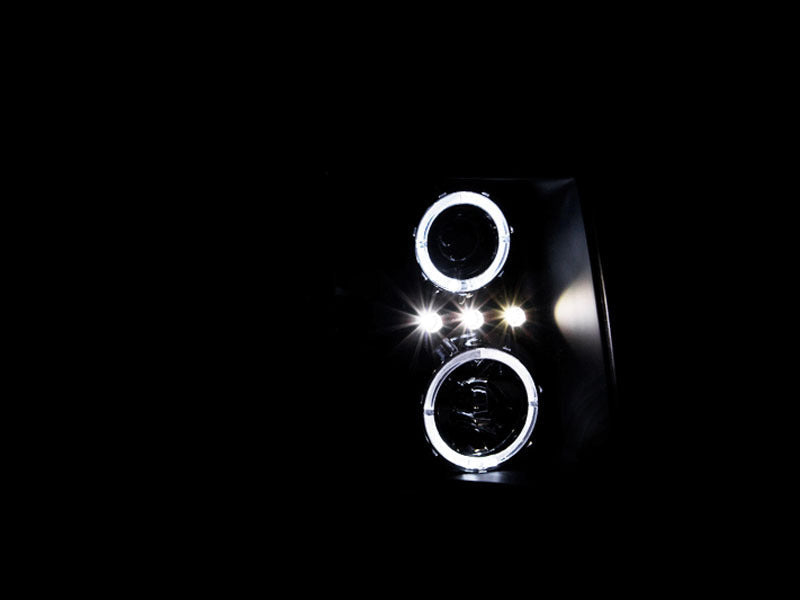 Anzo 2007-2013 Chevrolet Silverado 1500 Projector Headlights w/ Halo Black