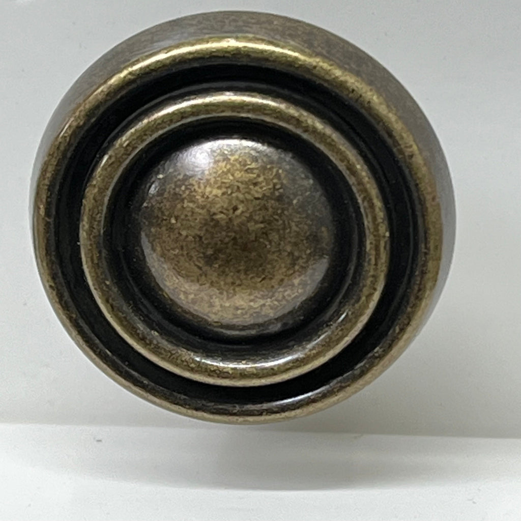 MAINSTAYS(10 PACK) Traditional Cabinet Knobs 1" Screws 1-3/16 Dia Antique Brass