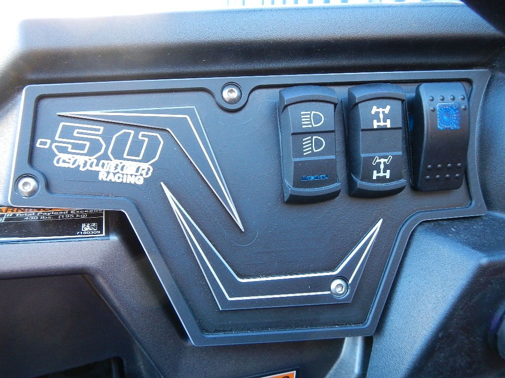 2pc XP1000 6 Switch Dash Panel w/ Switches Black