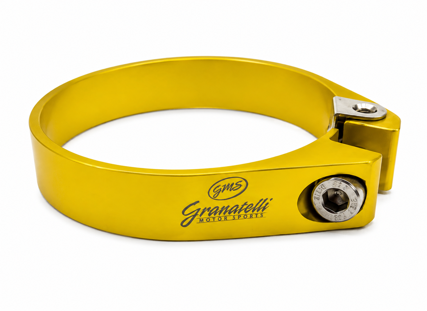 Granatelli Gold Anodized Billet Aluminum Hose Clamp 77.8mm–79.8mm (Approx. 3.06"–3.14") – 971275G