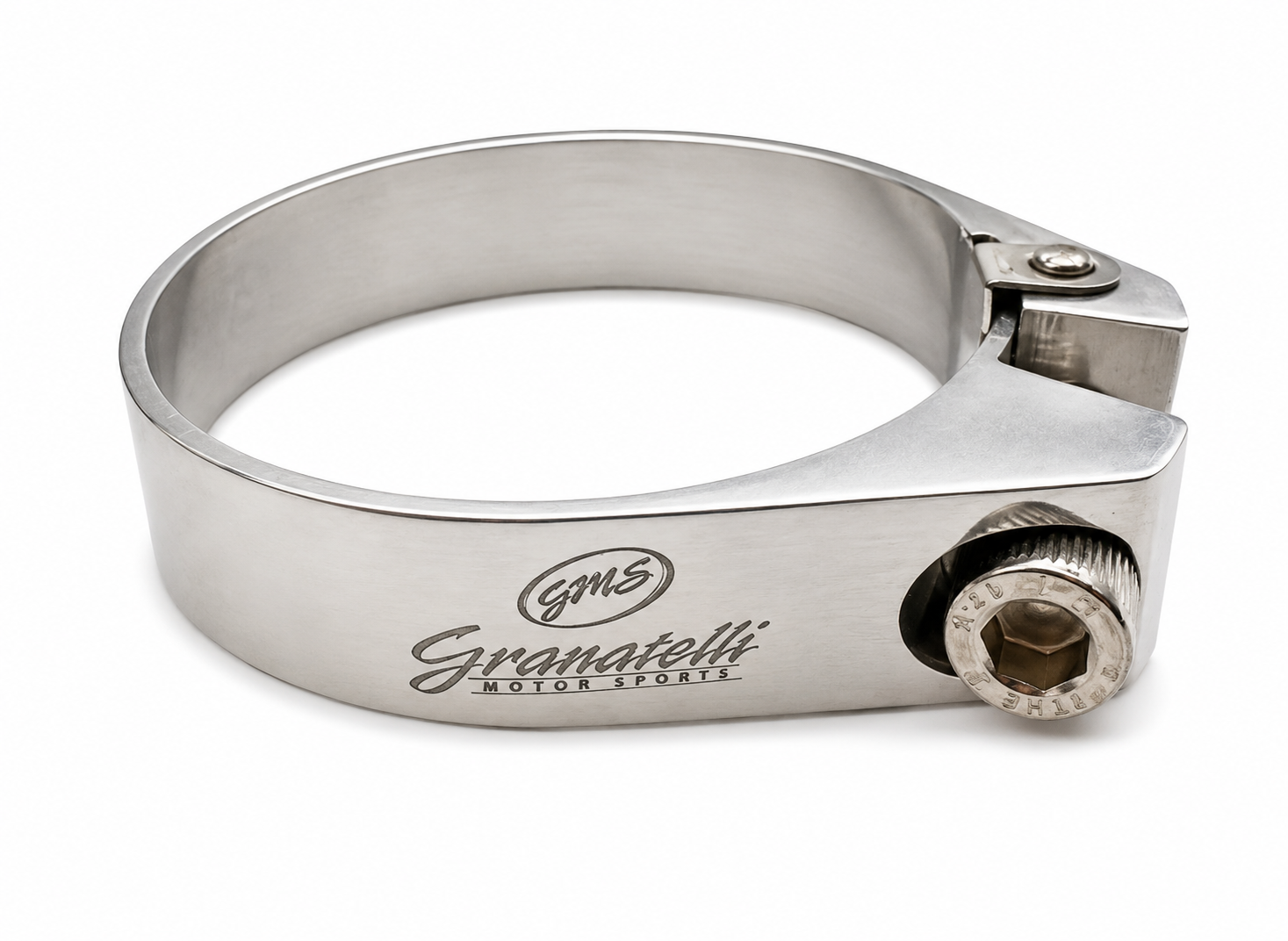 Granatelli Polished Billet Aluminum Hose Clamp 58mm–60mm (Approx. 2.28"–2.36") – 971200P