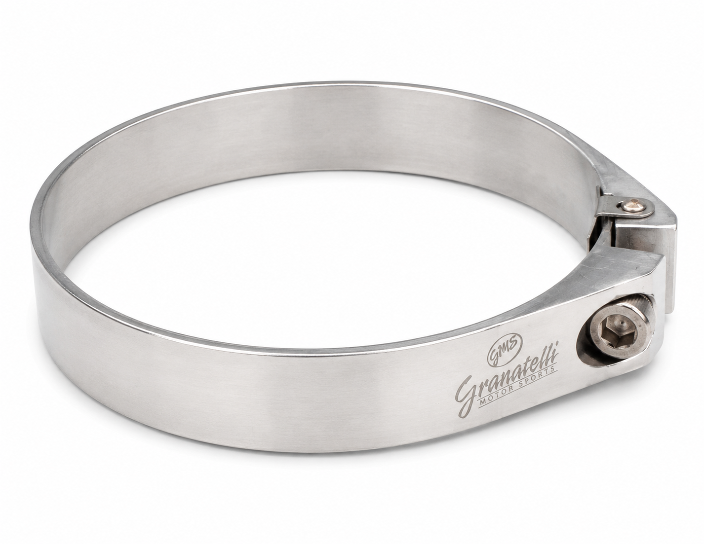 Granatelli Polished Billet Aluminum Hose Clamp 84.5mm–86.5mm (Approx. 3.32"–3.40") – 971300P