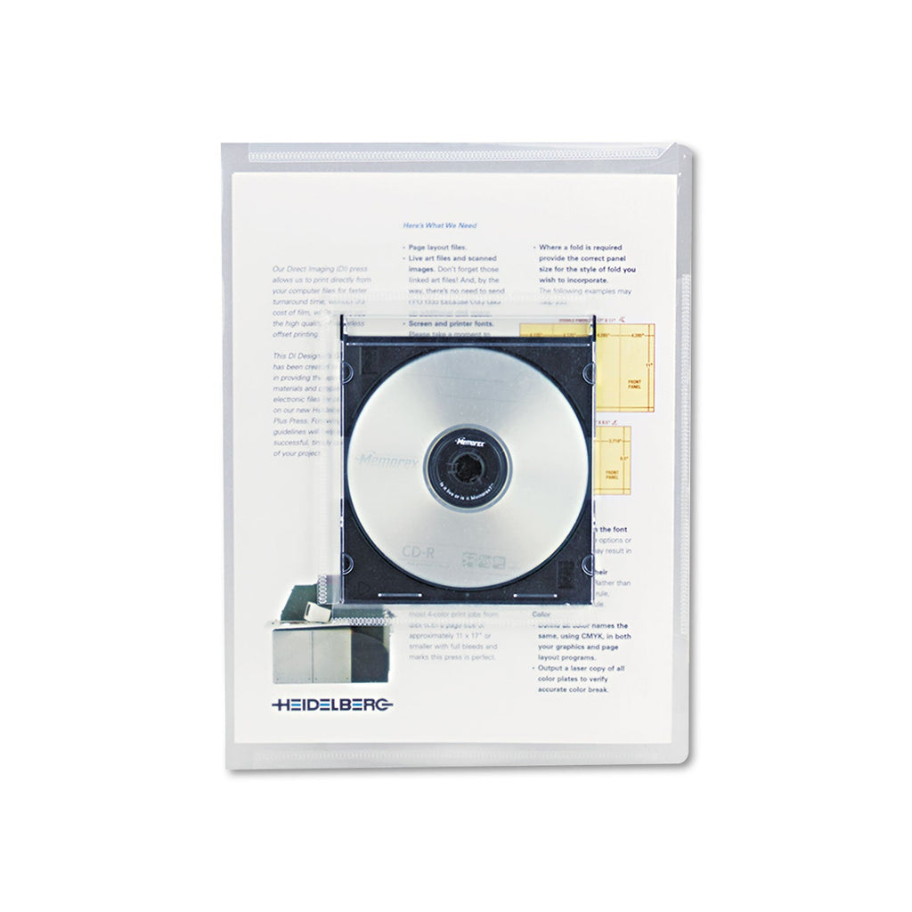 Universal Transparent Deluxe Locking Project Files with CD-ROM Holder, Letter Size, Clear, 25/Pack