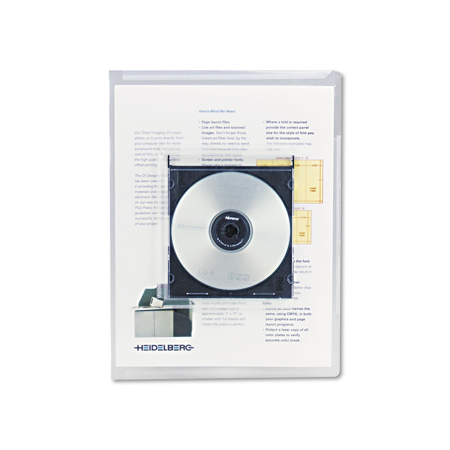 Universal Transparent Deluxe Locking Project Files with CD-ROM Holder, Letter Size, Clear, 25/Pack