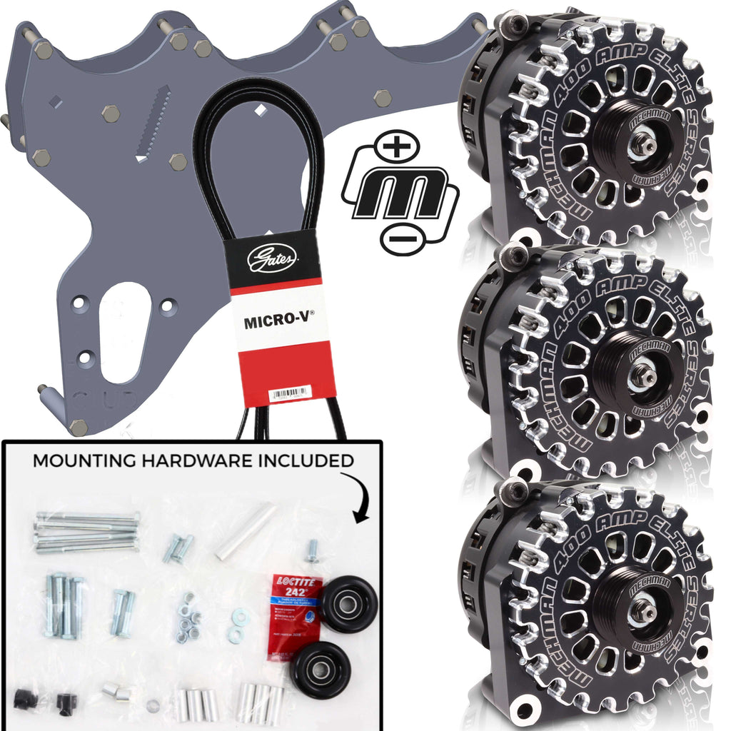 Mechman Triple Alternator Kit 1999-2004 GM Truck / SUV - Black