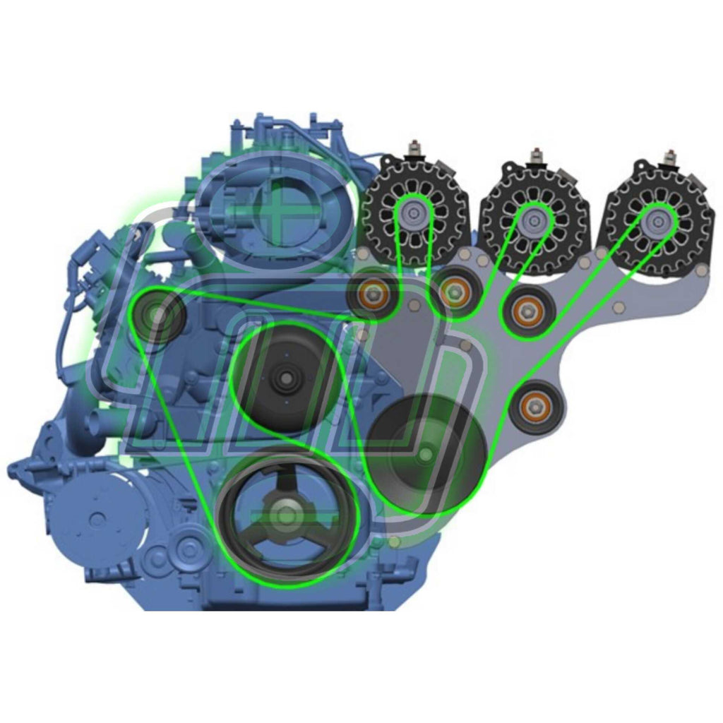 Mechman Triple Alternator Kit 1999-2004 GM Truck / SUV - Black
