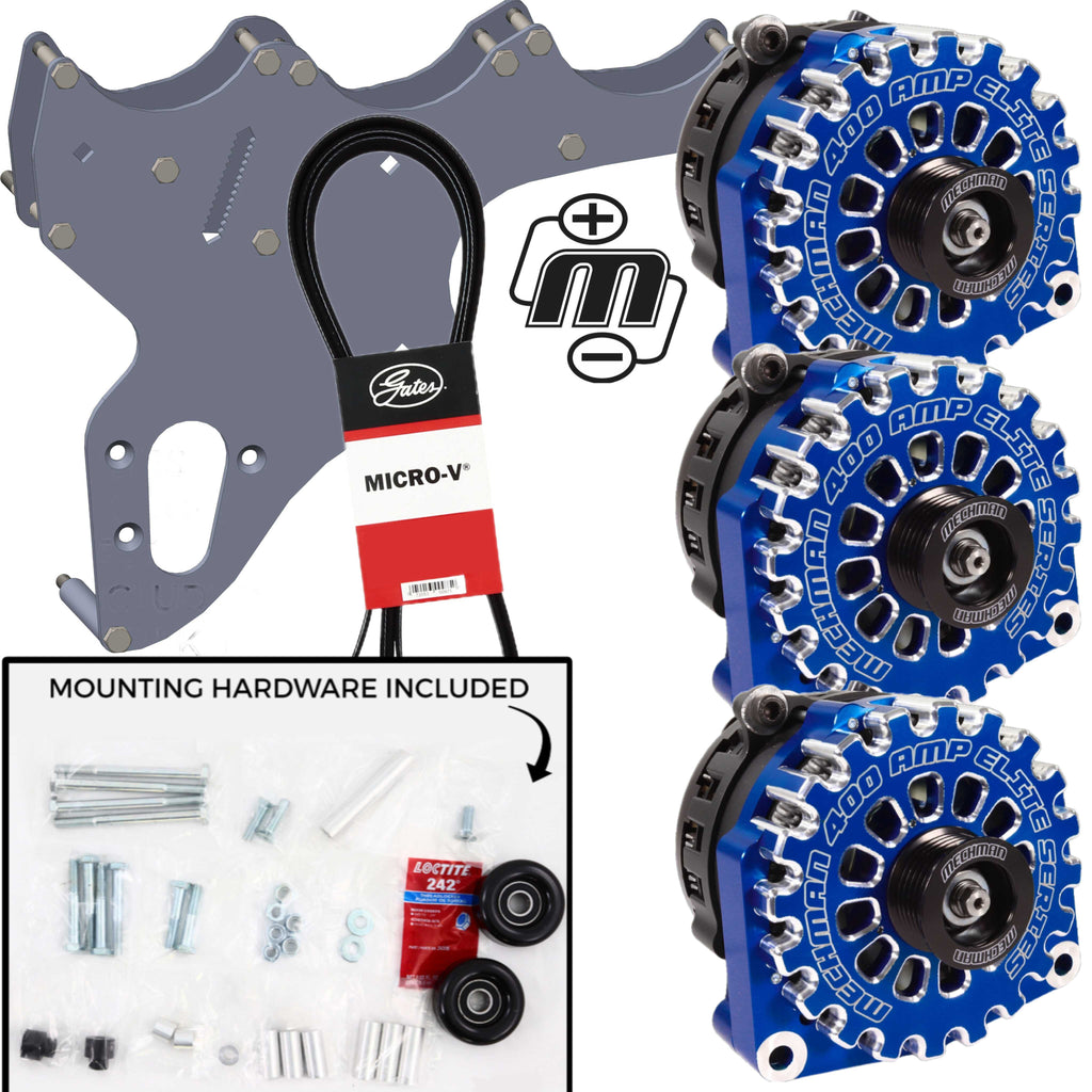 Mechman Triple Alternator Kit 1999-2004 GM Truck / SUV - Dark Blue
