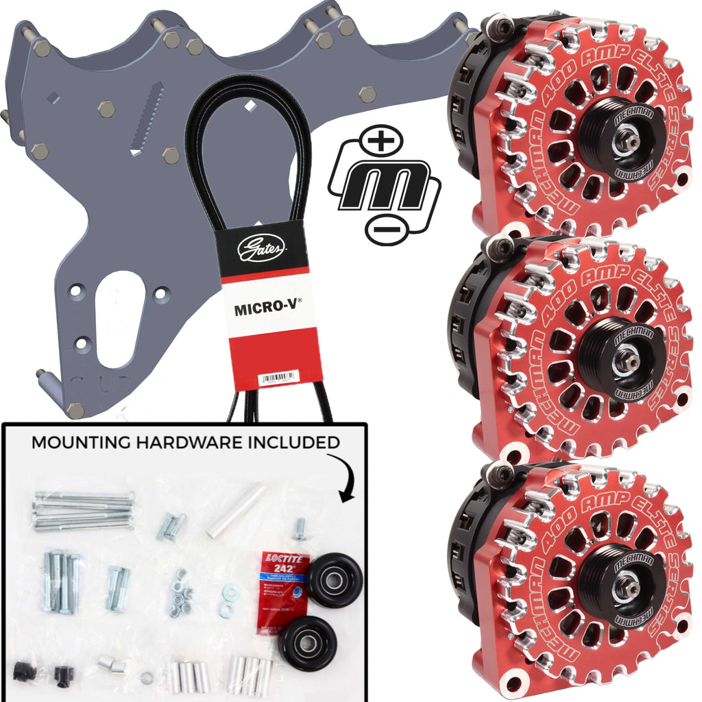 Mechman Triple Alternator Kit 1999-2004 GM Truck / SUV - Red