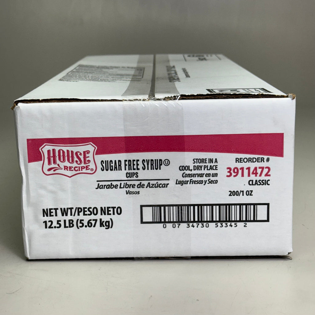 ZA@ HOUSE (200 PACK) Sugar Free Syrup Cups 1oz (New)