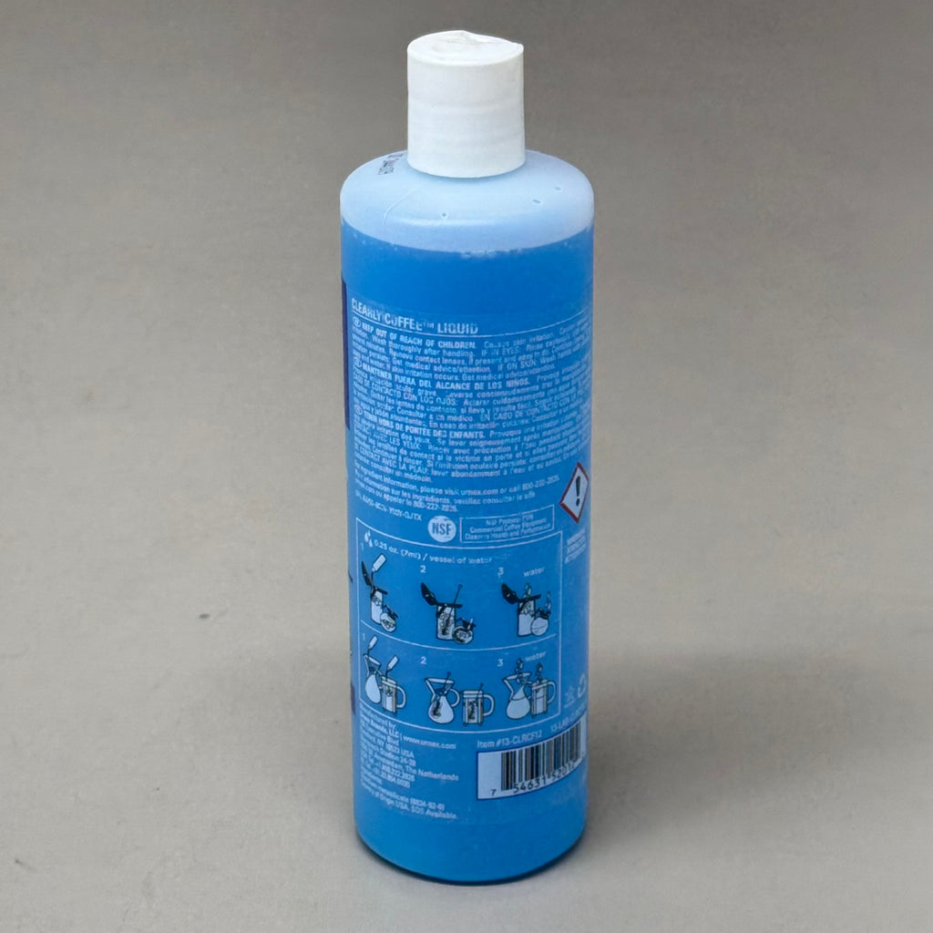 URNEX (3 Pack) Clearly Coffee Pot Cleaner Liquid 14 fl oz U60026