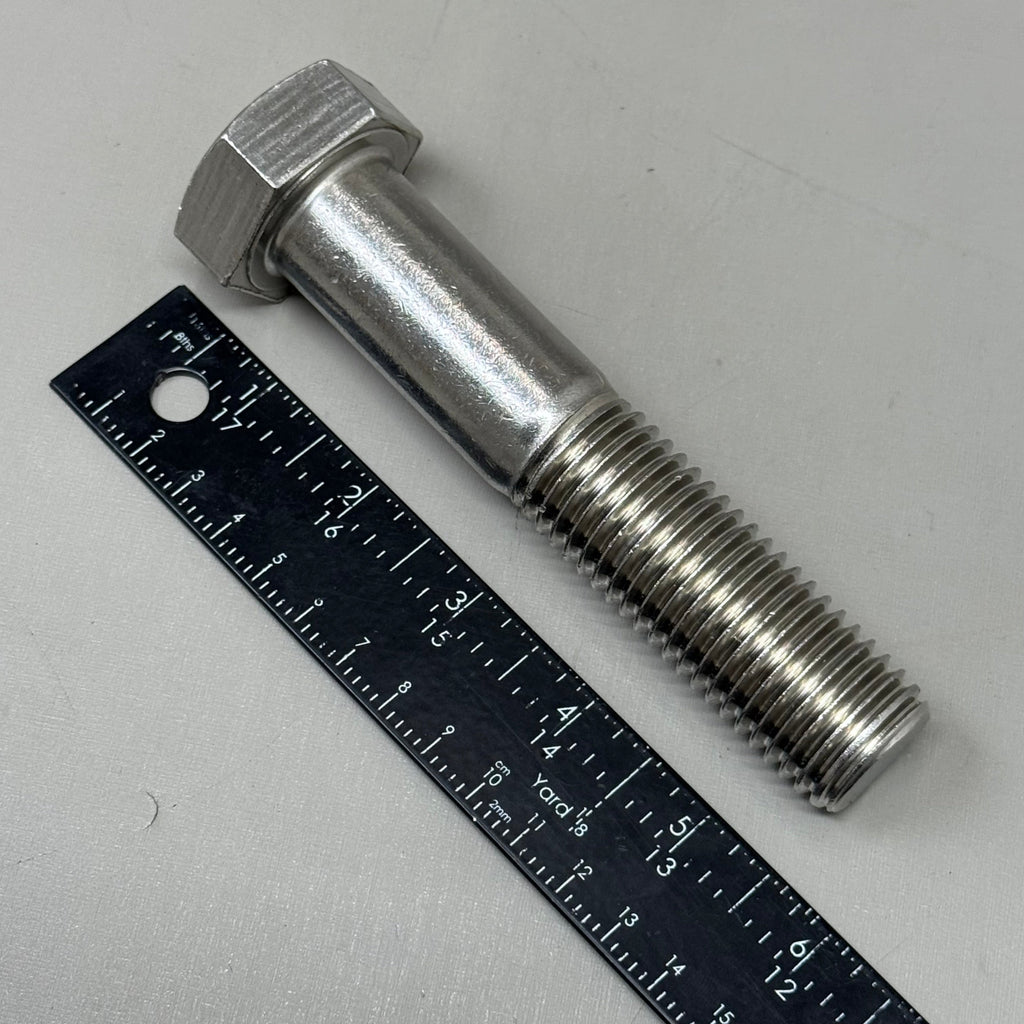 BRIIKSEN (5 PACK) Hex Head Cap Screws Standard thread SS 304 5" HHCSSS1C5 As-is