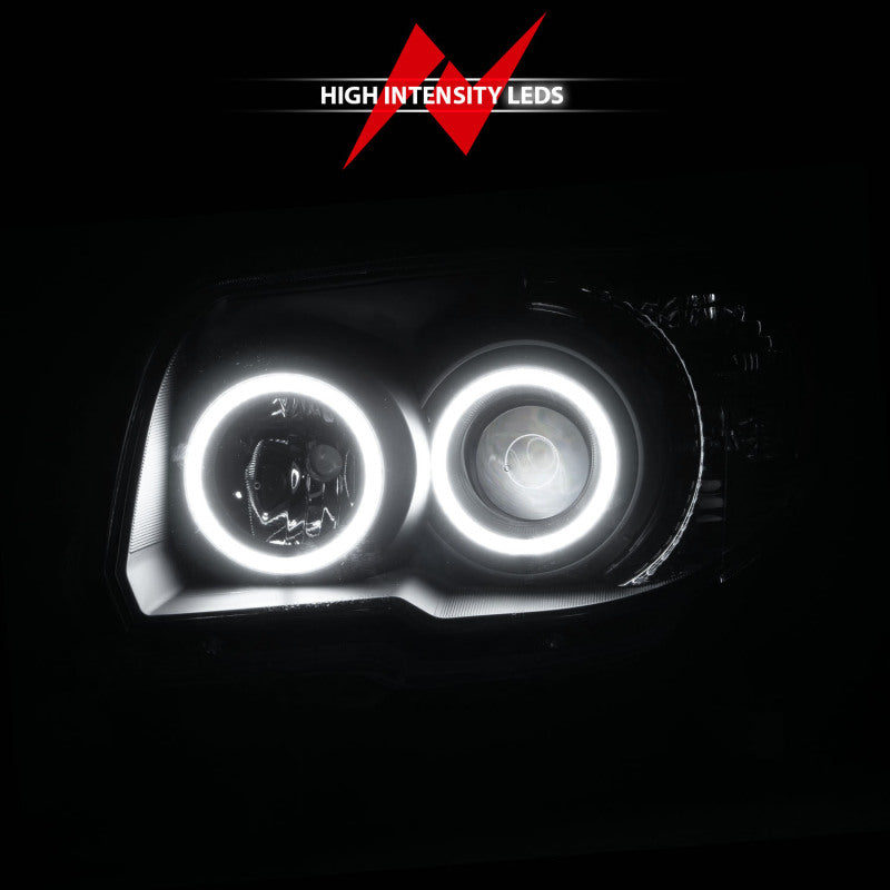 Anzo 2006-2009 Toyota 4Runner Projector Headlights w/ Halo Black
