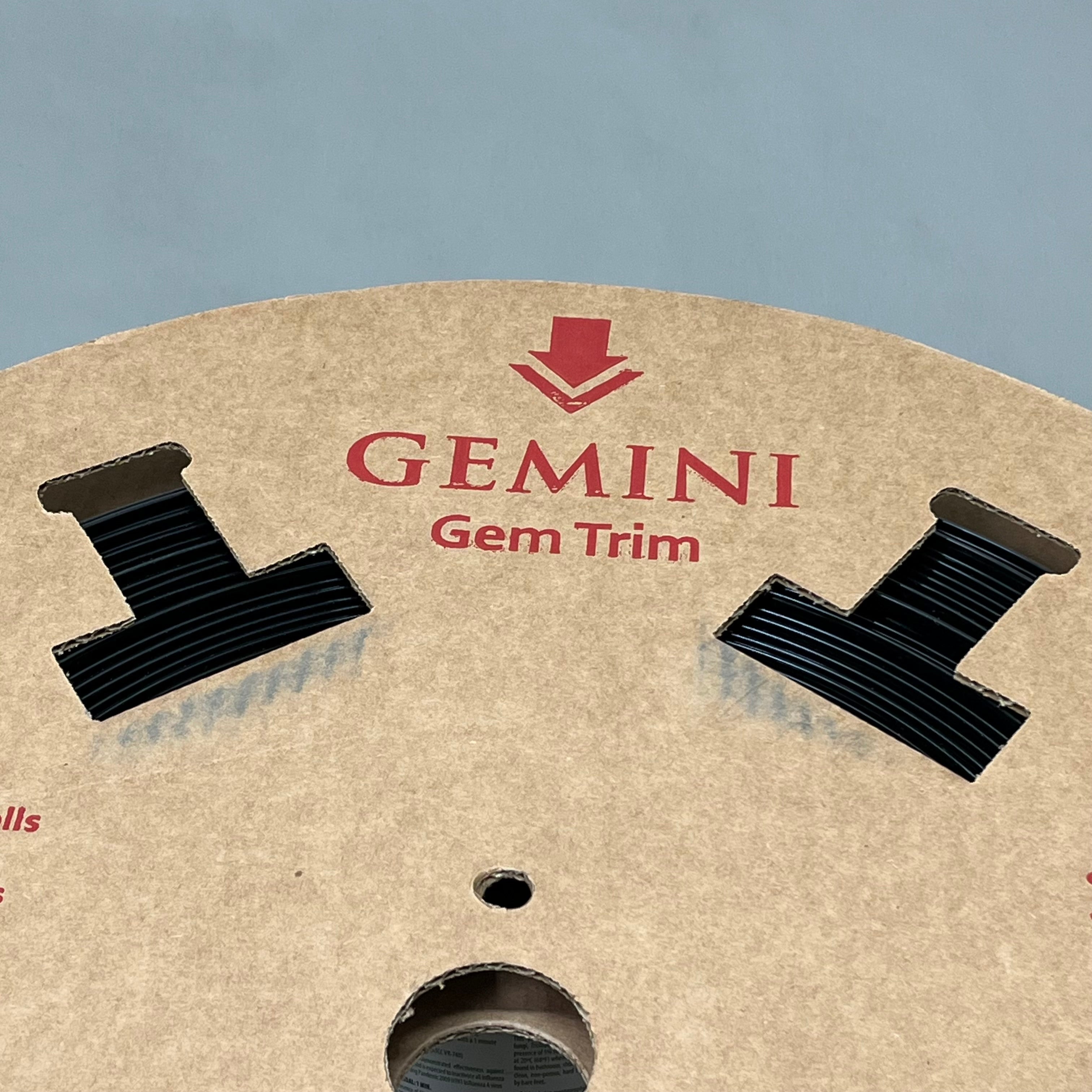 GEMINI Gem Trim Cap Increased Flexibility Easy Bond 3/4"w x 150' #2025 Black