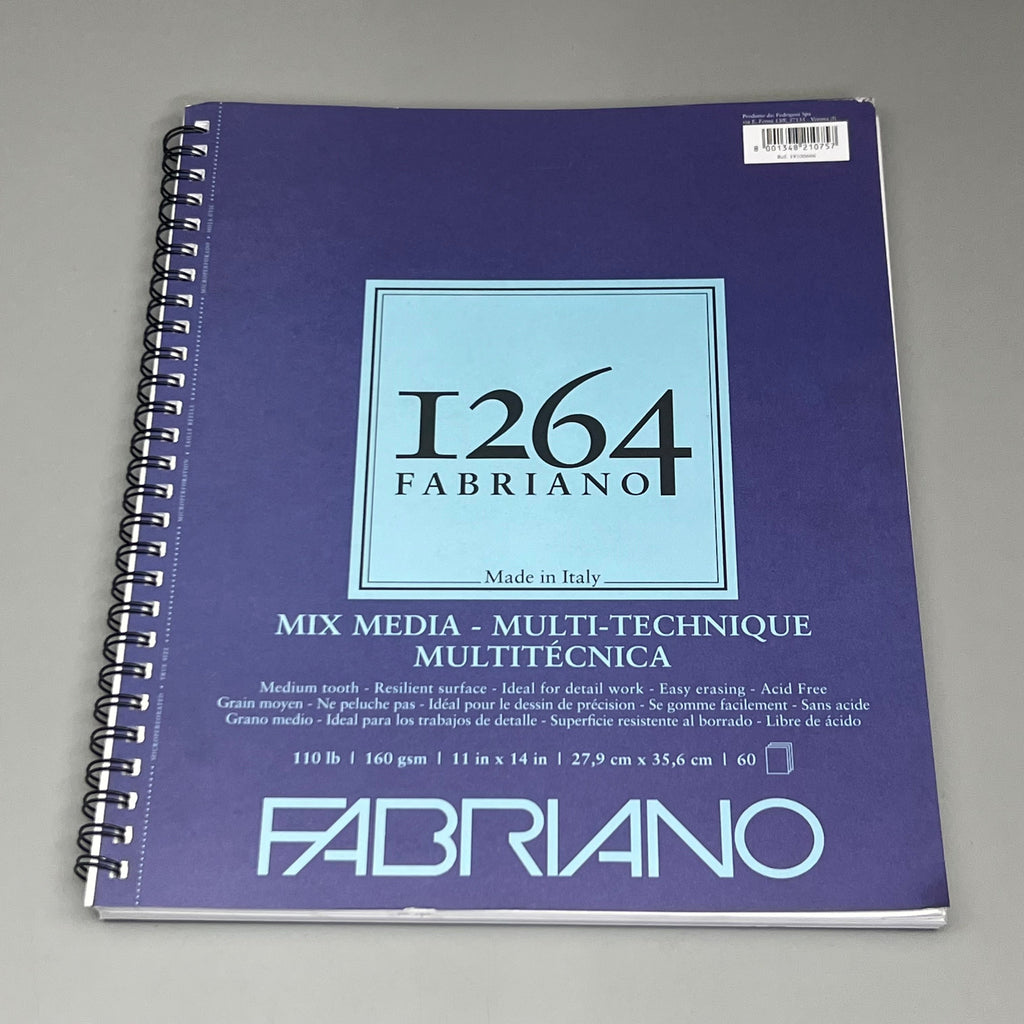 FABRIANO I264 (5 PACK, 60 Each) 11" x 14" Mix Media - Multi -Technique Paper