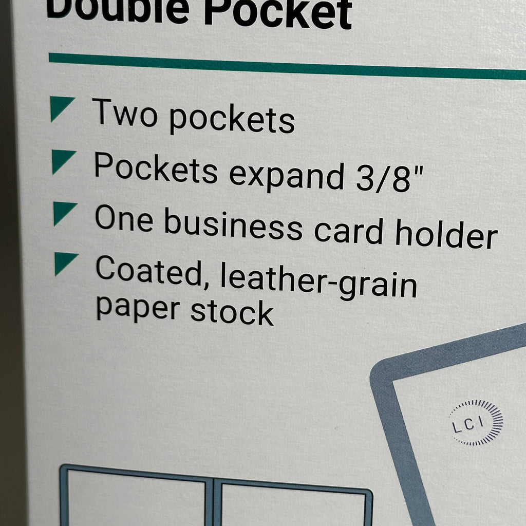 SKILCRAFT Double Pocket Presentation Portfolio Letter 9.5"x11.5" Light Blue 25/case