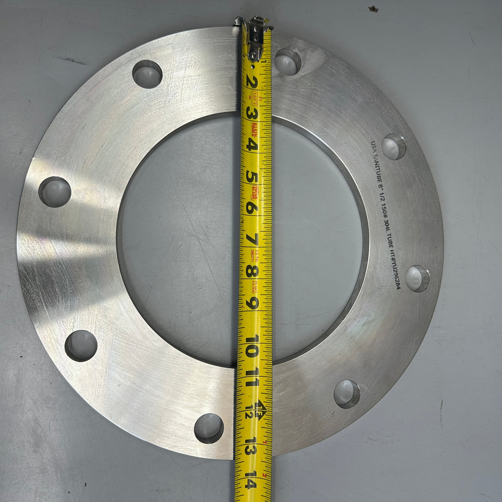 USA SANITUBE Stainless Steel Pipe Flange Sz 8" 1/2 150# Silver