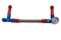 BRAIDED GAS LINE W/GAUGE